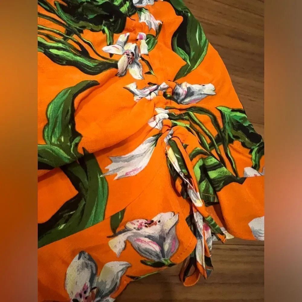 Zara print drawstring skort/shorts size Small - Picture 4 of 9